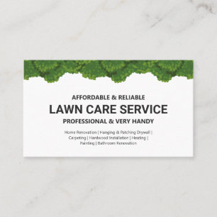 Rasenpflege und Beruflicher Landschaftsservice Visitenkarte