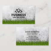 Rasenpflege und Berufliches Haus-Logo Visitenkarte (Vorne/Hinten)
