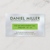 Rasenpflege und Gartenbau Visitenkarte (Rückseite)