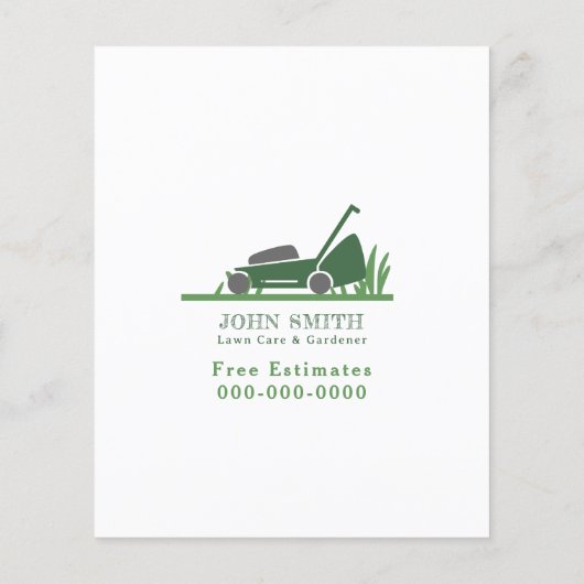 Rasenpflege und Gartenbauer Flyer (Hinten)