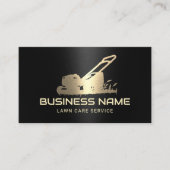 Rasenpflege und Landschaften beim Gold Mower Logo Visitenkarte (Vorderseite)