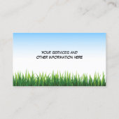 Rasenpflege und Landschaften Beruflich Visitenkarte (Rückseite)