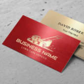 Rasenpflege und Landschaften mit Gold Mower Logo R Visitenkarte