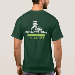 Rasenpflege- und Landschaftsbau-Service-Ninja-Logo T-Shirt