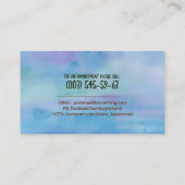 Rasenpflege und Landschaftsgestaltung - Aquarellku Visitenkarte (Rückseite)