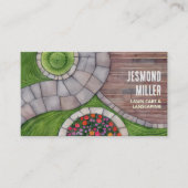 Rasenpflege und Landschaftsgestaltung - Aquarellku Visitenkarte (Vorderseite)