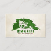 Rasenpflege und Landschaftsgestaltung - Rasenmäher Visitenkarte (Vorderseite)