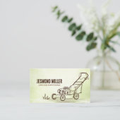 Rasenpflege und Landschaftsgestaltung - zeichnend Visitenkarte (Stehend Vorderseite)