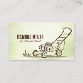 Rasenpflege und Landschaftsgestaltung - zeichnend Visitenkarte (Vorderseite)