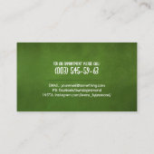 Rasenpflege und Landschaftsgestaltung - zeichnend  Visitenkarte (Rückseite)