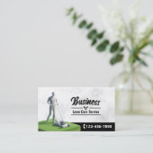 Rasenpflege und Landschaftsschutz 3D-Rasenmäher Visitenkarte (Stehend Vorderseite)