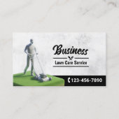 Rasenpflege und Landschaftsschutz 3D-Rasenmäher Visitenkarte (Vorderseite)