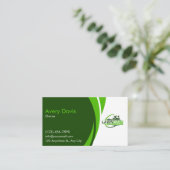 Rasenpflege und Landschaftsschutz beim Rasenmähen Visitenkarte (Stehend Vorderseite)