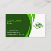 Rasenpflege und Landschaftsschutz beim Rasenmähen Visitenkarte (Vorderseite)