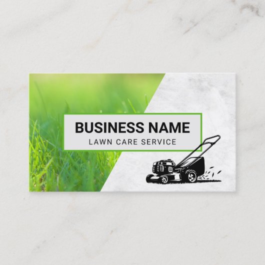 Rasenpflege und Landschaftsschutz Berufliches Gras Visitenkarte (Vorderseite)