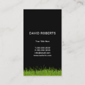 Rasenpflege und Landschaftsschutz Gras Herz Schwar Visitenkarte (Rückseite)