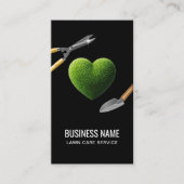 Rasenpflege und Landschaftsschutz Gras Herz Schwar Visitenkarte (Vorderseite)