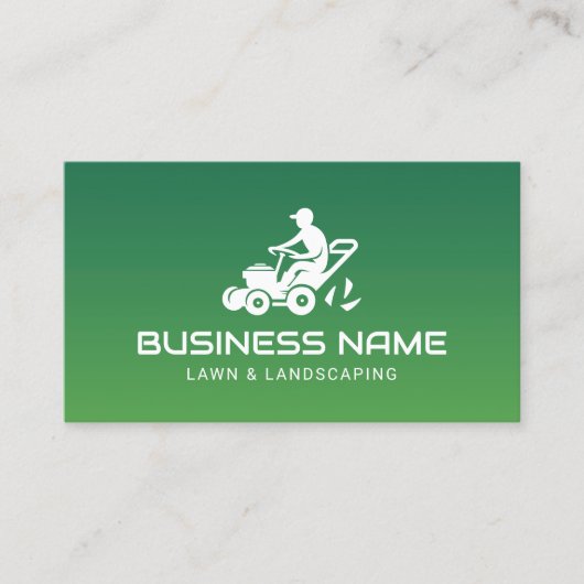Rasenpflege und Landschaftsschutz Minimal-Mählogo Visitenkarte (Vorderseite)