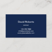 Rasenpflege und Landschaftsschutz Navy Blue Visitenkarte (Rückseite)