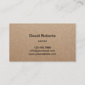 Rasenpflege und Landschaftsschutz Rustikale Kraft Visitenkarte (Rückseite)