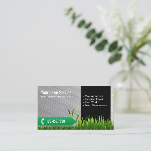 Rasenpflege und Landschaftsschutz Visitenkarte (Stehend Vorderseite)