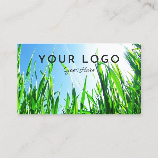 Rasenpflege und Landschaftsschutzcode Foto QR-Code Visitenkarte (Vorderseite)