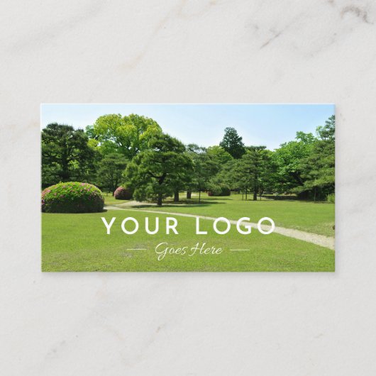 Rasenpflege und Landschaftsschutzcode Foto QR-Code Visitenkarte (Vorderseite)