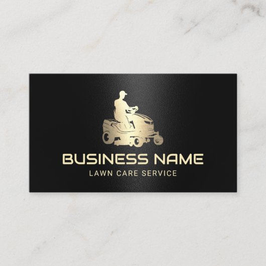Rasenpflege- und Landschaftsschutzlogo für goldene Visitenkarte (Vorderseite)