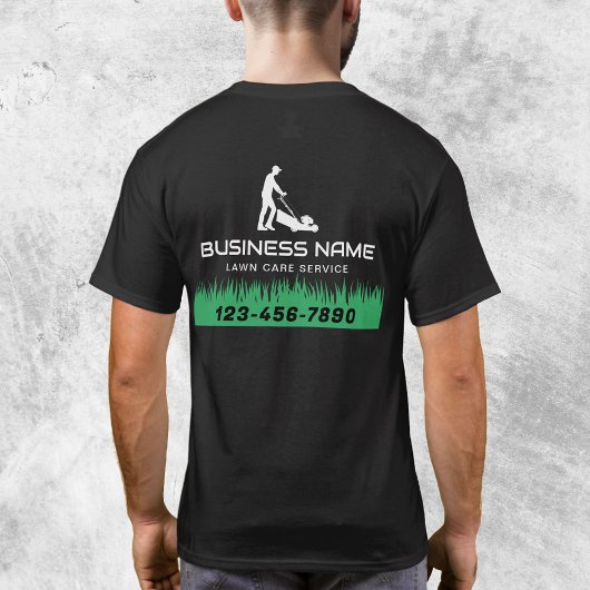 Rasenpflege und Landschaftsschutzmäher Schwarz T-Shirt