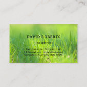 Rasenpflege und Landschaftsschutzschildkröten: Grü Visitenkarte (Rückseite)