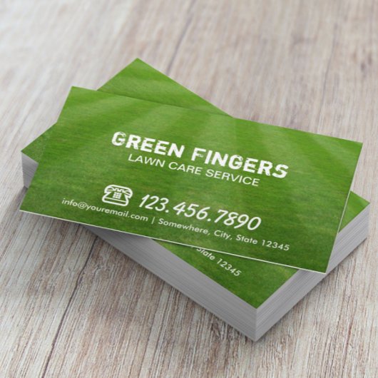 Rasenpflege und Landung Beruflicher Grünflächen Visitenkarte