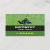 Rasenpflege und Landung Beruflicher Rasenmähen Visitenkarte (Vorderseite)