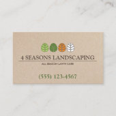 Rasenpflege vier Jahreszeiten Landschaften Visitenkarte (Vorderseite)