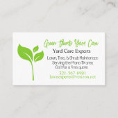 Rasenpflege Visitenkarte (Vorderseite)