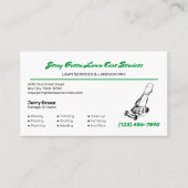 Rasenpflege Visitenkarte (Vorderseite)