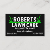 Rasenpflege Visitenkarte (Vorderseite)