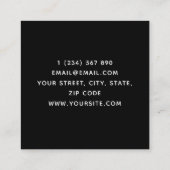 Rasenpflege - Wise Tree & Roots Grüne Nebel Quadratische Visitenkarte (Rückseite)