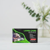 Rasenpflege zum Reinigen von Gras entfernen Visitenkarte (Stehend Vorderseite)