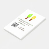 Rasenpflegedienste Name Q R Code Website E-Mail Post-it Klebezettel (angewinkelt)