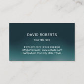 Rasenpflegehandschuhe, die Baum Aquamarin Landscha Visitenkarte (Rückseite)