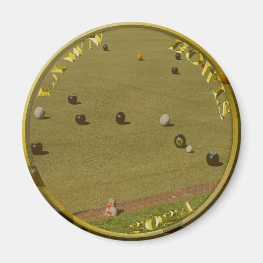 Rasenschalen 2024 Goldene Münze, Magnet (Vorne)