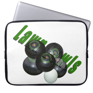 Rasenschalen und Logo, Laptopschutzhülle