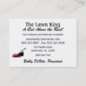 Rasenschnitt / Landschaftsschnitt / Rasendienst - Visitenkarte (Rückseite)