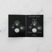 Rasenschüsseln, Happy Birthday Vater Kleine Karte (Innenseite)