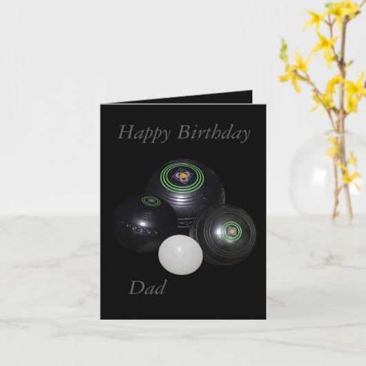 Rasenschüsseln, Happy Birthday Vater Kleine Karte (Gelbe Blume)