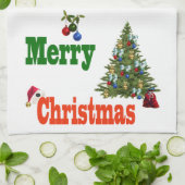 Rasenschüsseln, Weihnachtshandtuch Geschirrtuch (Gefaltet)