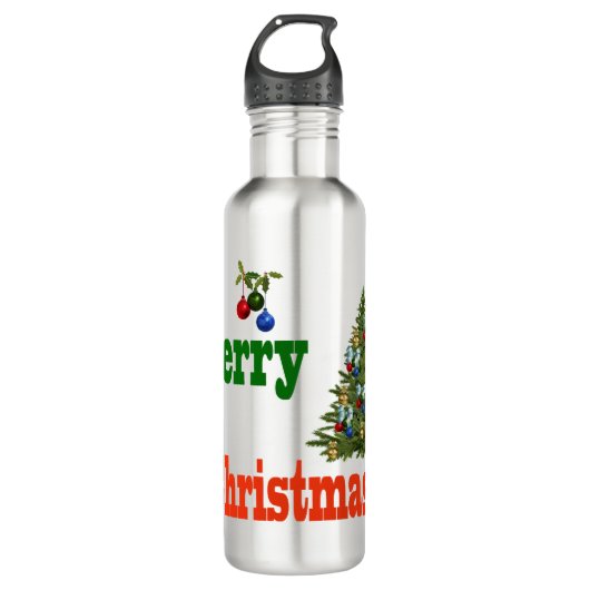 Rasenschüsseln, Weihnachtswasserflasche Edelstahlflasche (Vorderseite)