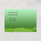 Rasensorgfaltgeschäft Visitenkarte (Rückseite)