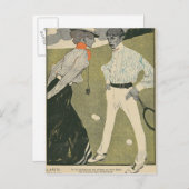 RasenTennis Postkarte (Vorne/Hinten)