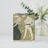 RasenTennis Postkarte (Stehend Vorderseite)